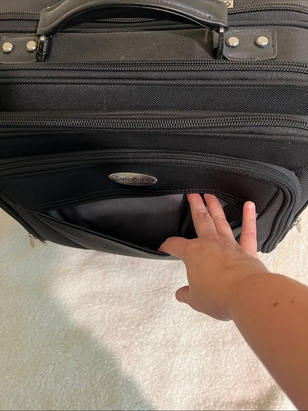 Samsonite Black Rolling Laptop Briefcase - Picture 3 of 11